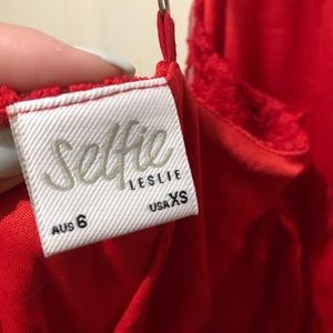Red dress from selfie Leslie worn one time size xs